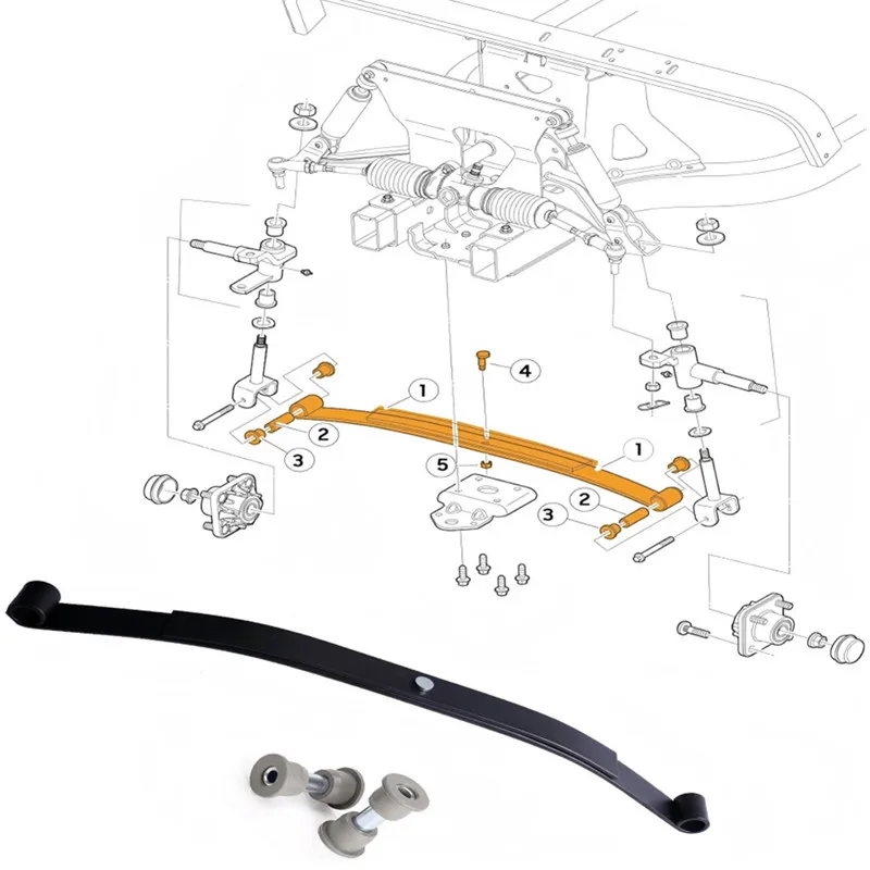Club Car Heavy Duty Front Leaf Spring, Golf Cart for Club Car Precedent 2004-Up and DS 1981-Up Gas and Electric Models 103628801