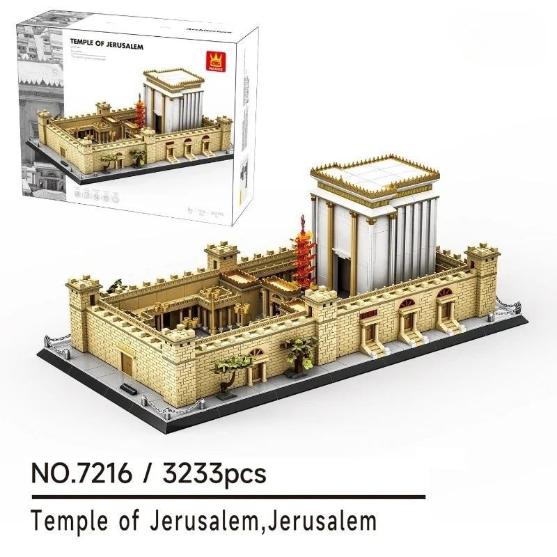 

3233PCS Creative Temple of Jerusalem,Jerusalem Building Blocks Exquisite Collectibles Architecture Construction Bricks Toy Gift