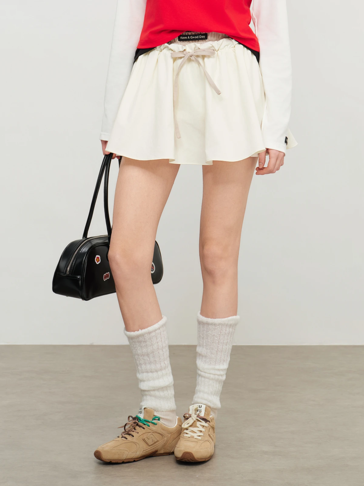 

Юбка Sofitte Color Blo A-Line с эластичной талией и шнурком, повседневная, для работы, женская, из полиэфирного волокна, с низкой посадкой