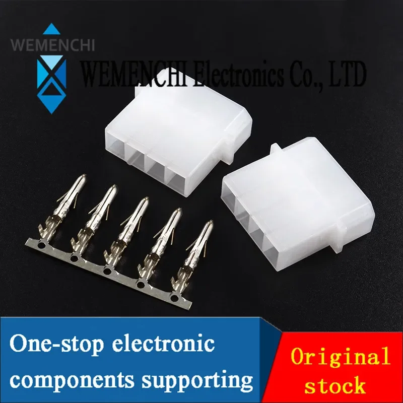 10 Set 5.08mm Connector Large 4 Pin Computer ATX IDE Power Connector Plug Male Female Housing + Male Female Terminal