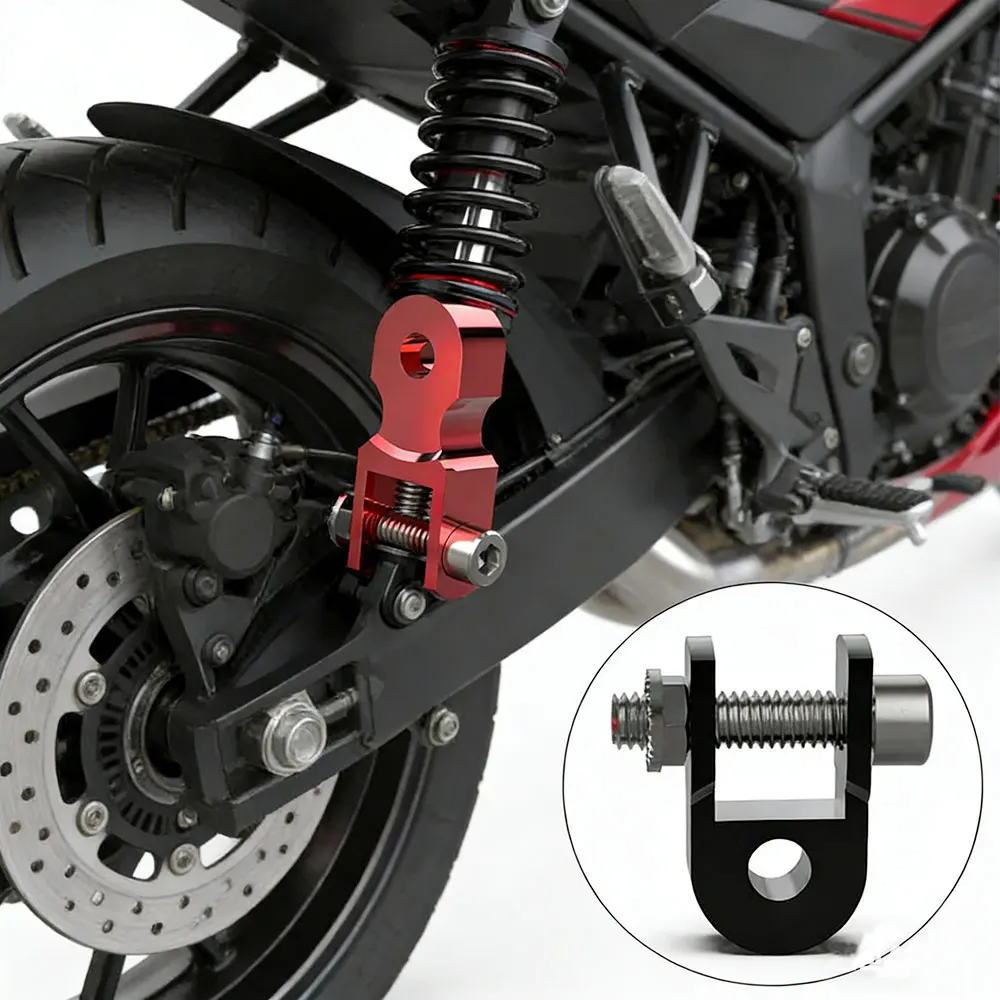 

Modified Motorcycle Rear Shock Absorber Suspension Booster Aluminum Alloy Height Enhancer Extension Extender Slider with Screw