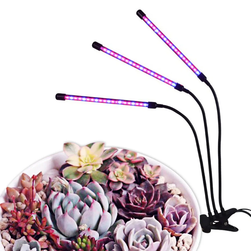 Full Spectrums LED Grow Light USB Phyto Lamp with Dimming Timing Clip Lamp for Indoor Flower Seedling