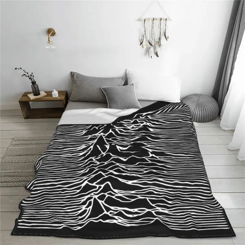 Joy Division Unknown Pleasures Album Record Cover Blanket Velvet Comfort Coral Fleece Bedding Supply Family Expenses