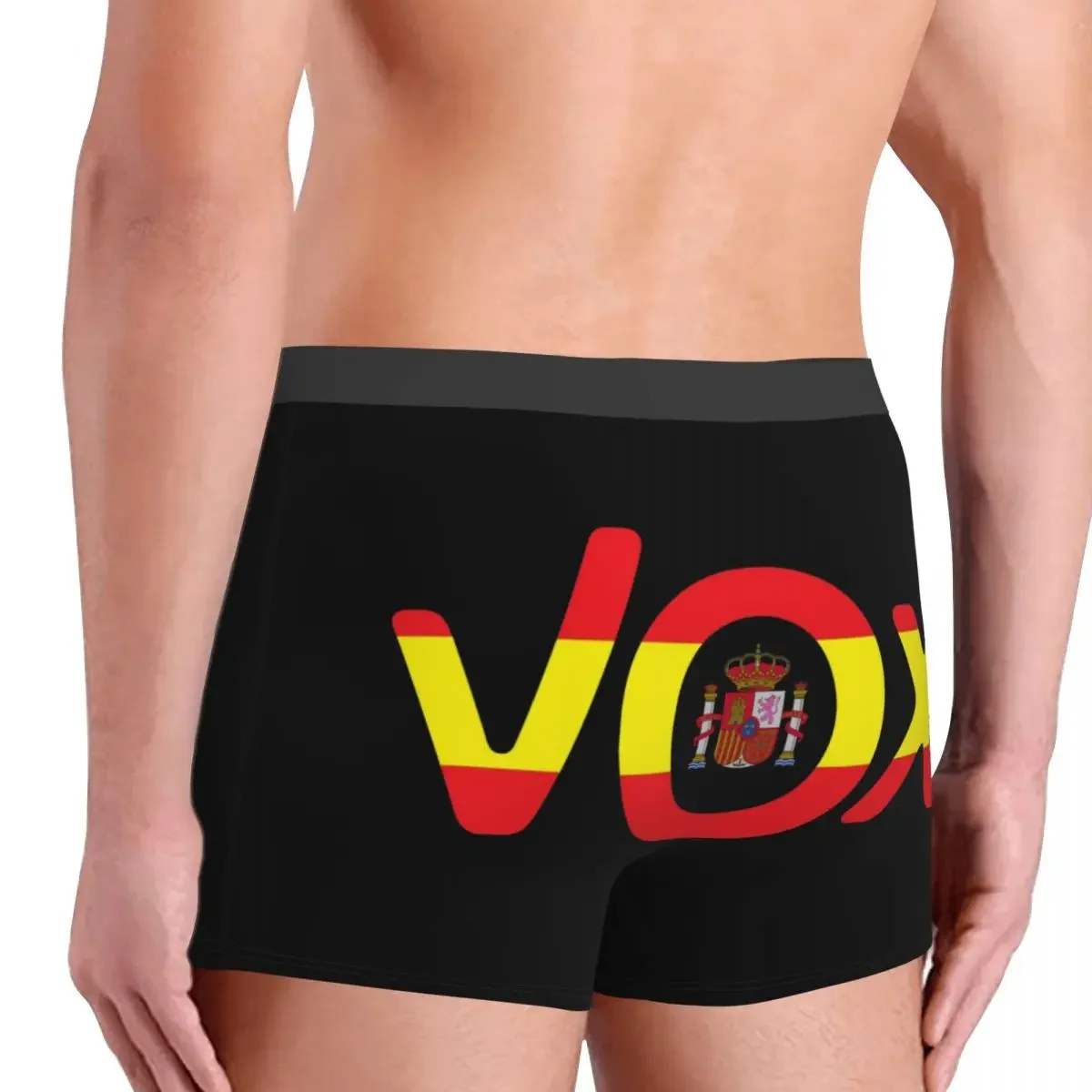 Custom Spanish National Emblem Vox Underwear Men Stretch Spain Flag Boxer Briefs Shorts Panties Soft Sexy Underpants For Male