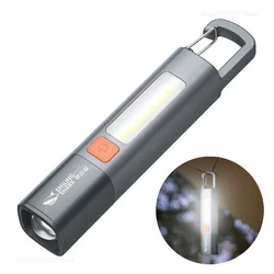 Xiaomi Outdoor Flashlight Portable Strong Lights Variable Focus with Floodlight Side Light Home Portable LED Flashlights Camping