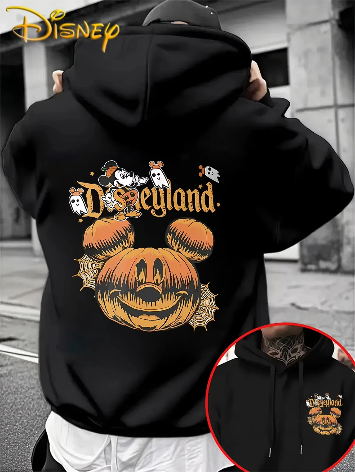 

Толстовка с капюшоном в стиле Дисней с Микки Маусом на Хэллоуин, осенне-зимняя повседневная толстовка унисекс, спортивный костюм, одежда, толстовка оверсайз