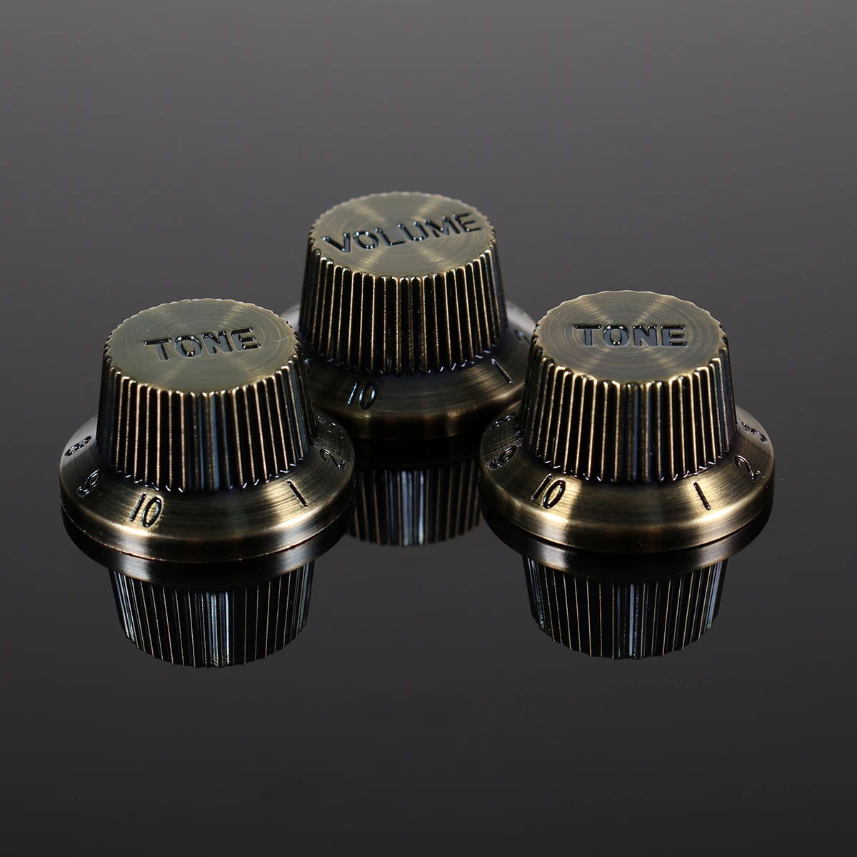 

3 Pcs Knob Practical Guitar Volume Control Knobs for Parts Tone Cap Bronze Color