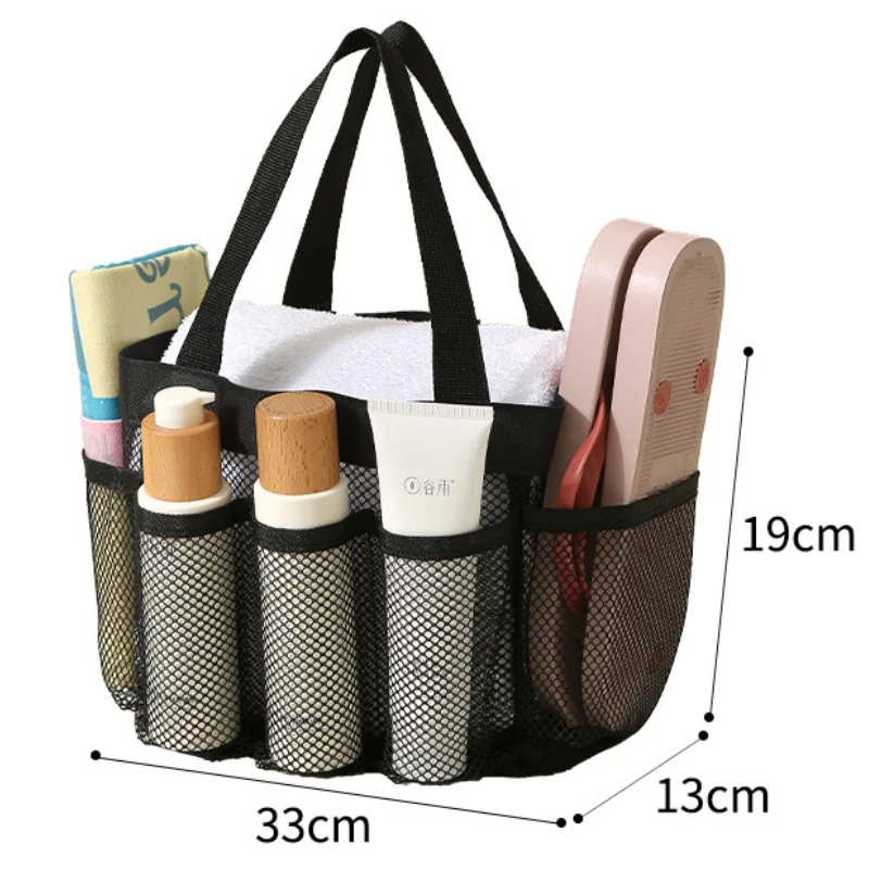Portable Mesh Shower Caddy Tote Beach Bag Travel Storage Wash Bag Swimming Bath Bag Suitable for Outdoor Camping Quick Dry Tote view 6