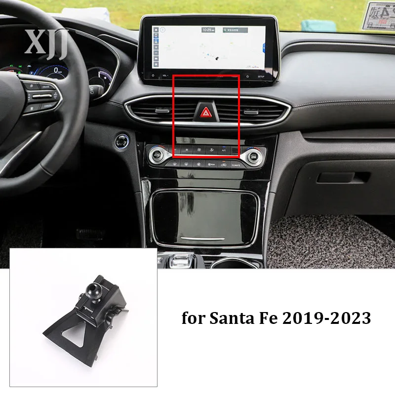 For Hyundai Santa Fe 2023 2022 2021 2020 2019 Car Navigation Air Outlet Phone Holder Bracket Dashboard Wireless Charger