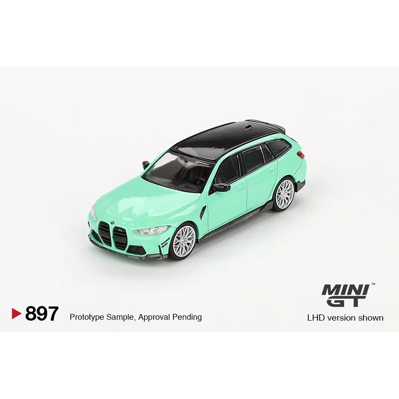 PreSale MINIGT 897 1:64 BMW M3 M Performance Touring Mint Green Diecast Diorama Model Collection Toys