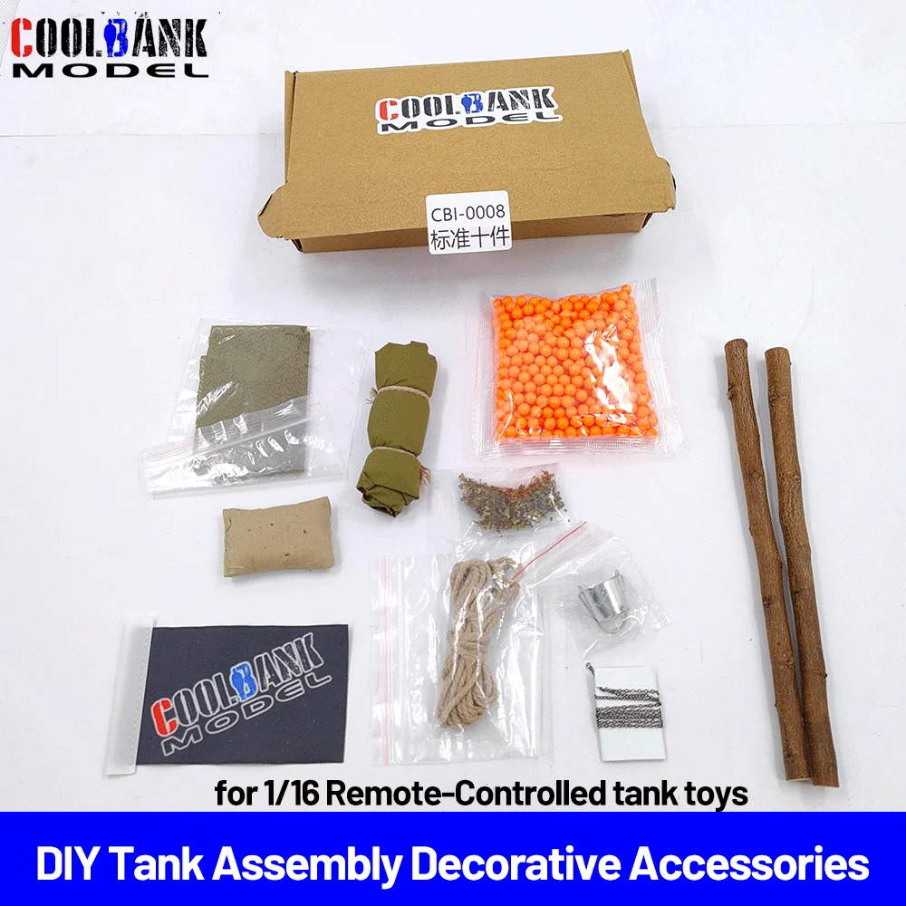 COOLBANK DIY Tank Decorative Parts Set Model Toy Accessories for 1/16 Scale Remote-Controlled Tank Toy HENGLONG / Tongde Series