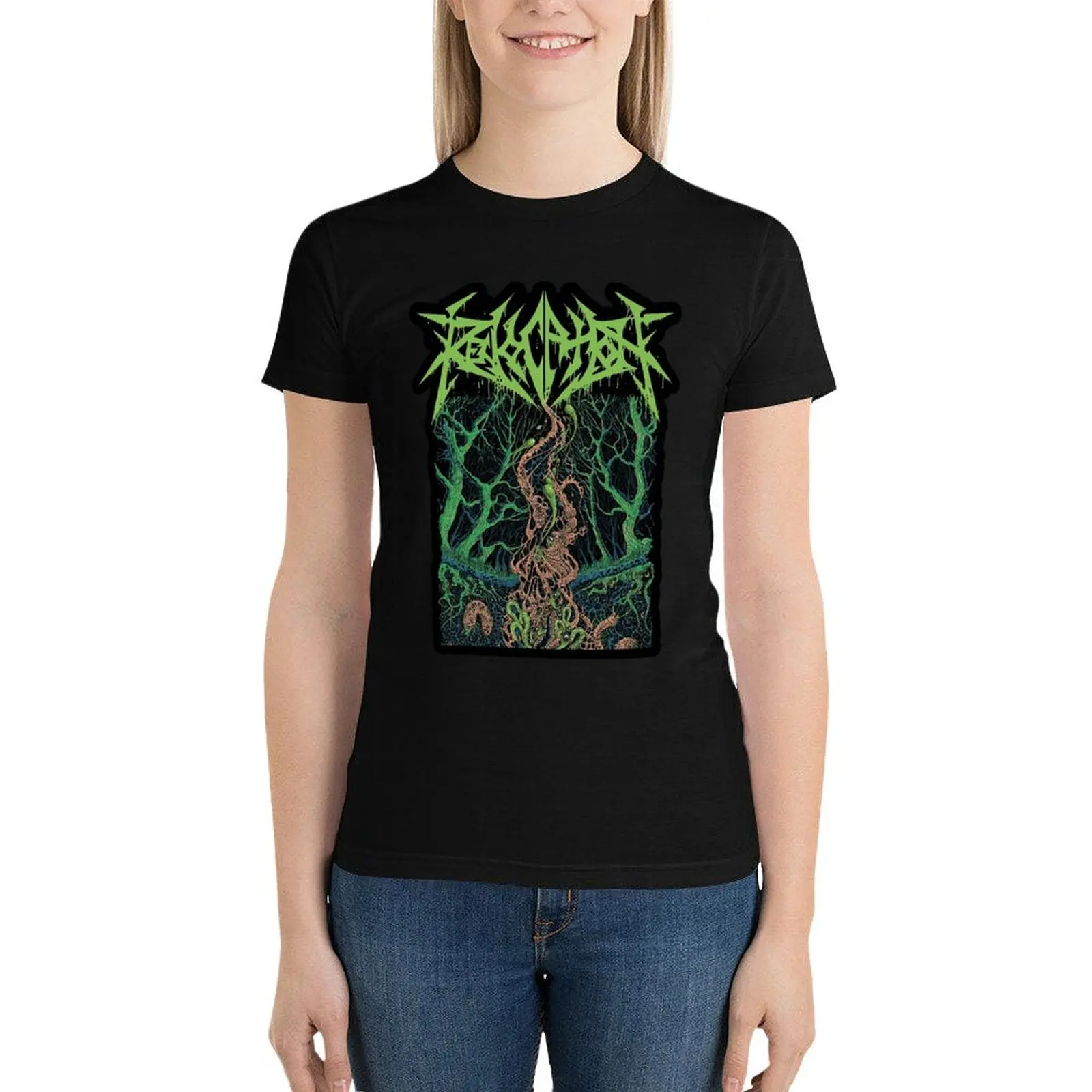 

REVOCATION BAND METAL T-Shirt cute tops summer top Short sleeve tee female t shirts for Women graphic