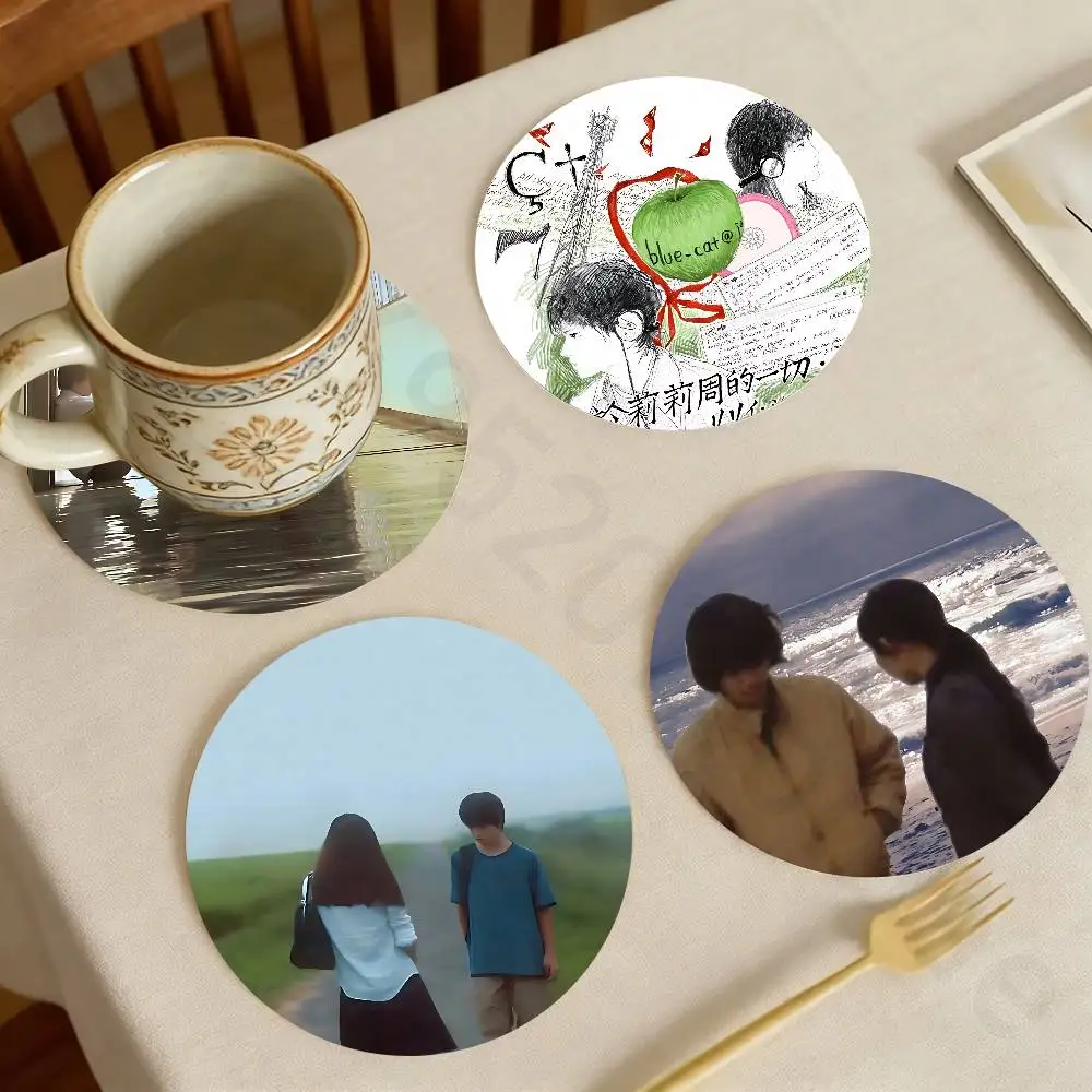 

All About Lily Chou-Chou Wooden Theme Desktop Heat Mats Home Decor Coffee Mug Coasters For Office Restaurant