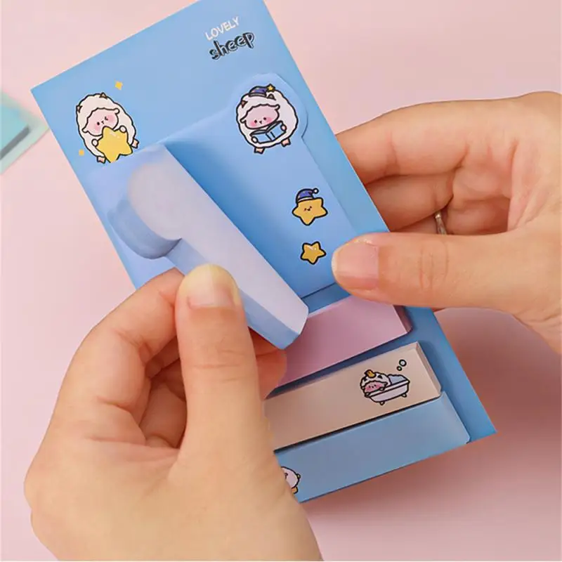 Kawaii Paper Sticky Notes, Creative Notepad, Memo Pads, School Staacquersing Adhesive Stickers, Posted It Pads