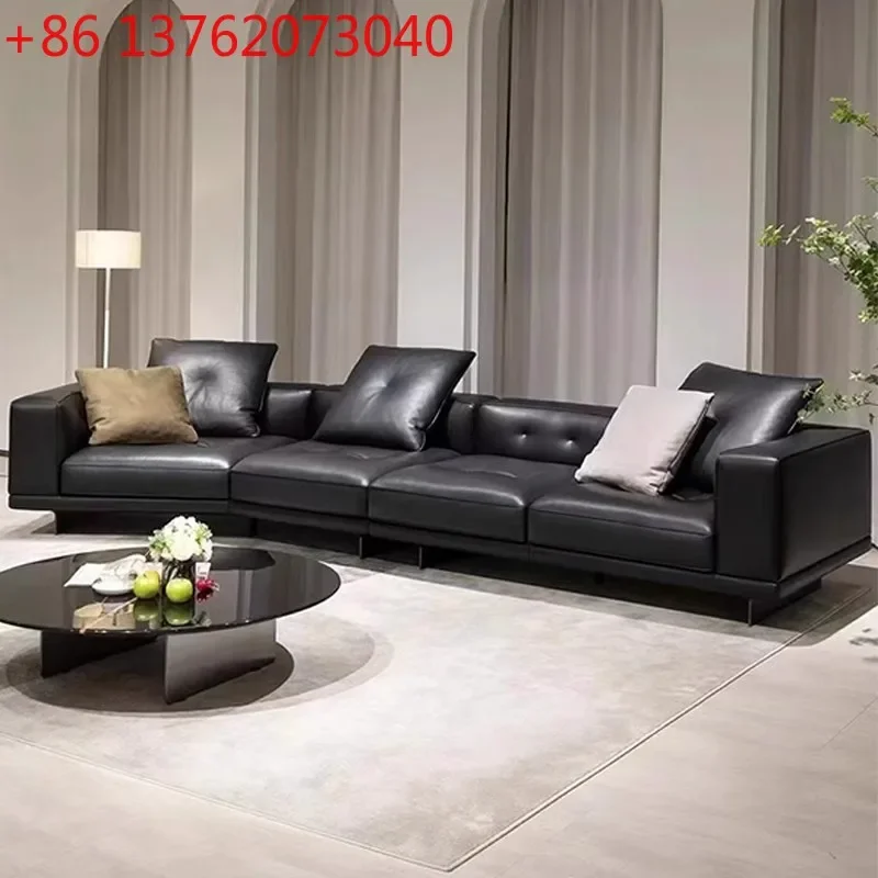 Italian minimalist Dylan leather sofa heterosexual modern minimalist leather sofa