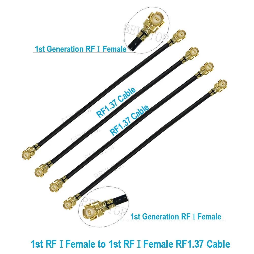 10PCS U.fl IPX IPX-1Female to IPX-1Female WIFI Antenna Extension Jumper Cable RF Coaxial RF1.37 Pigtail for Router 3G 4G Modem