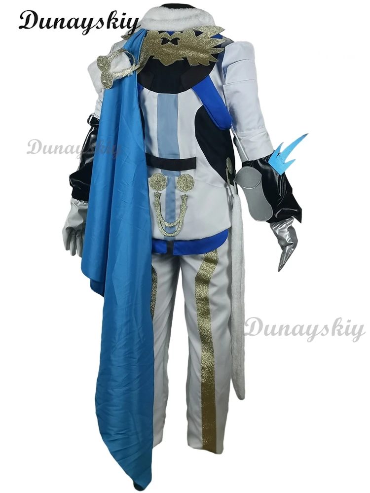 大人、ゲームの衣装、トップパンツ、ケープ、スター、ロールプレイ、ハロウィーン、カーニバルパーティー、男の子、男性、大人のためのgeard landauコスプレ衣装