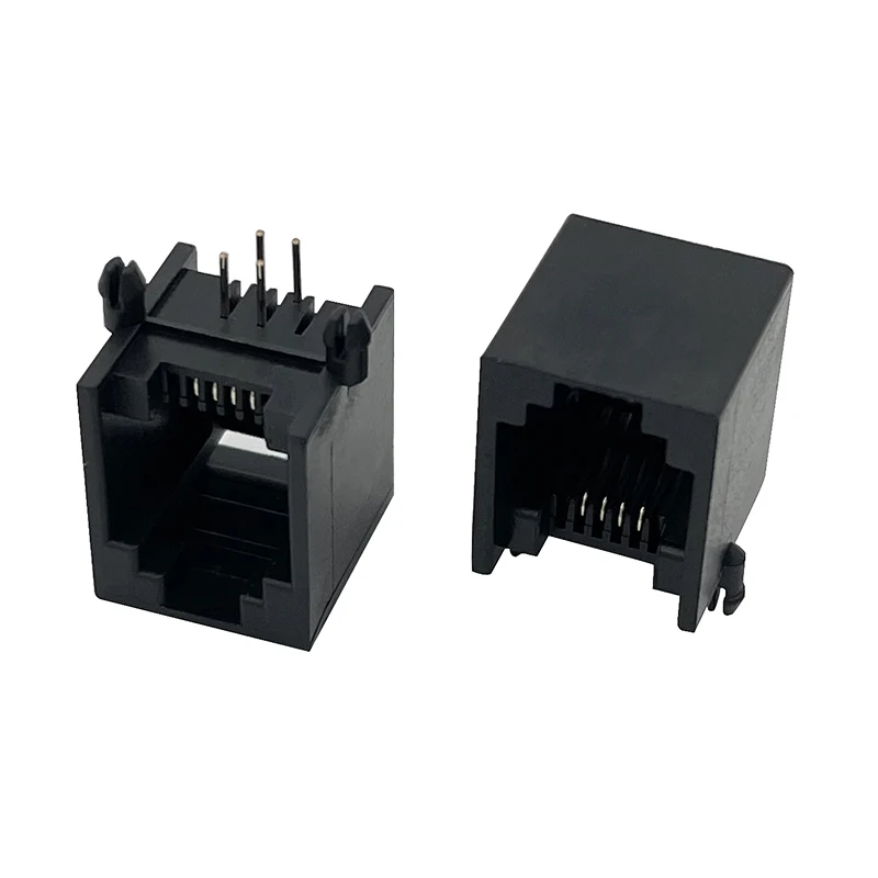 

50 шт. RJ9 RJ10 RJ22 6P4C модульный разъем сетевой PCB DIP вертикальный порт 5521 гнездовой разъем подходит для телефонного интерфейса