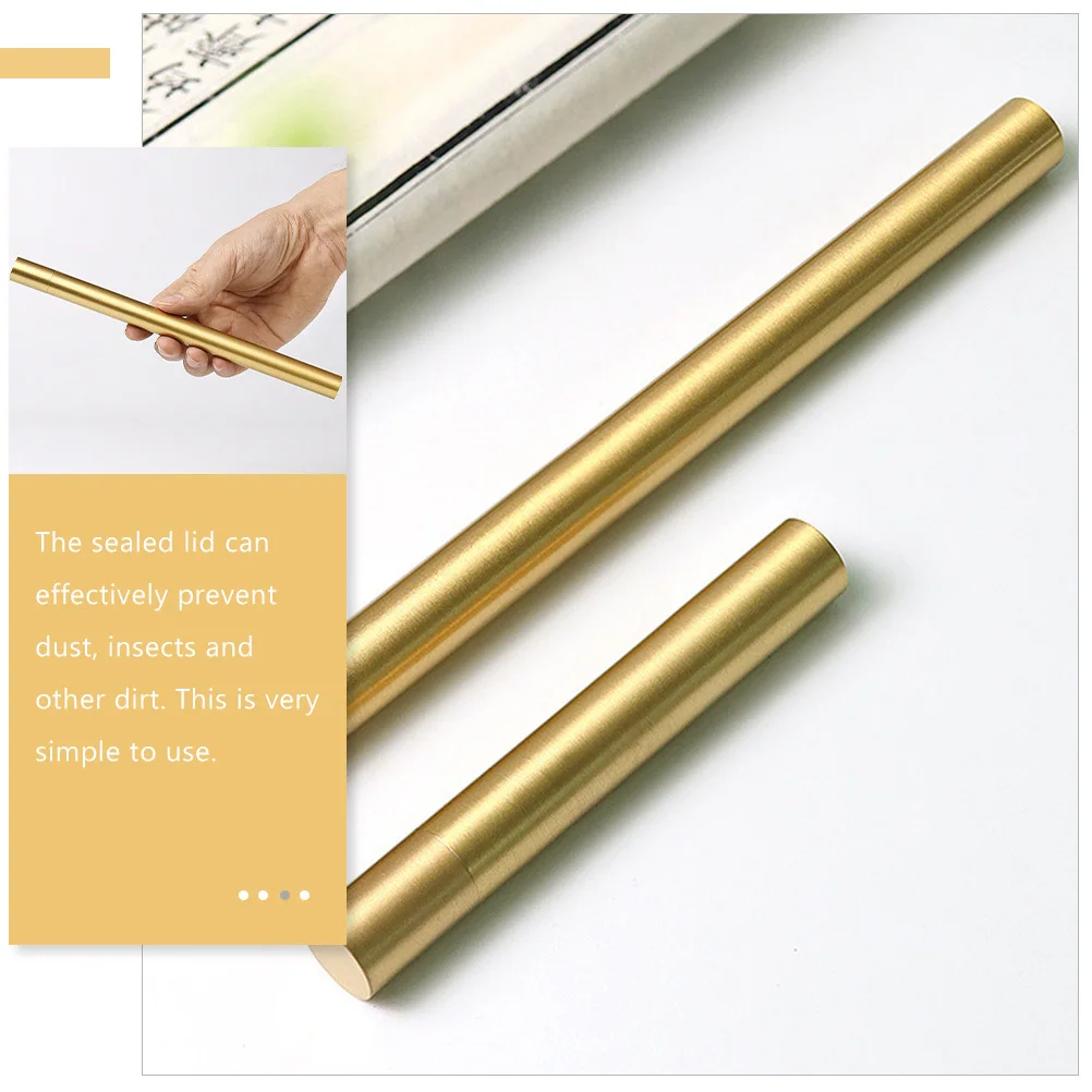 

Brass Incense Stick Tube Storage Container For Travel Home Camping Portable Incense Holder Vintage Metal
