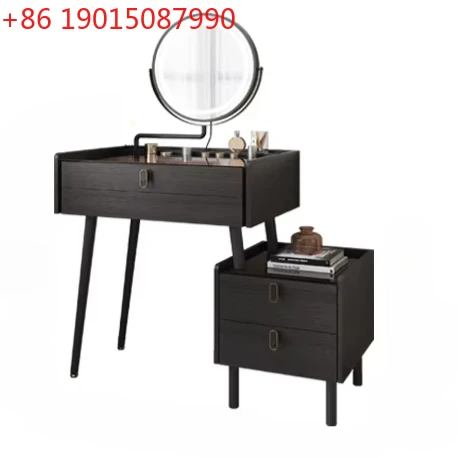 

N Italian Minimalist Bedside Table Dressing Table Integrated Small Bedroom Simple Makeup Table Storage Dresser