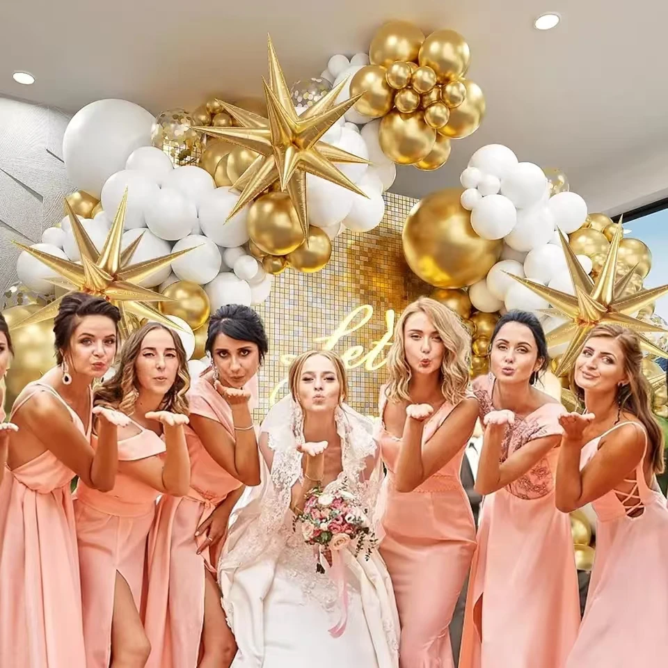125 adet Beyaz ve Altın Balonl - Balloon Arch Kit incelemesi ve fiyatı