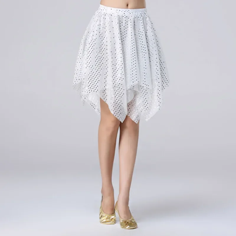 

Women Sequined Belly Dance Skirt Shiny Tassel Mini Performance Costume Outfit for Stage Show Party Dancewear Sexy Dance Costume