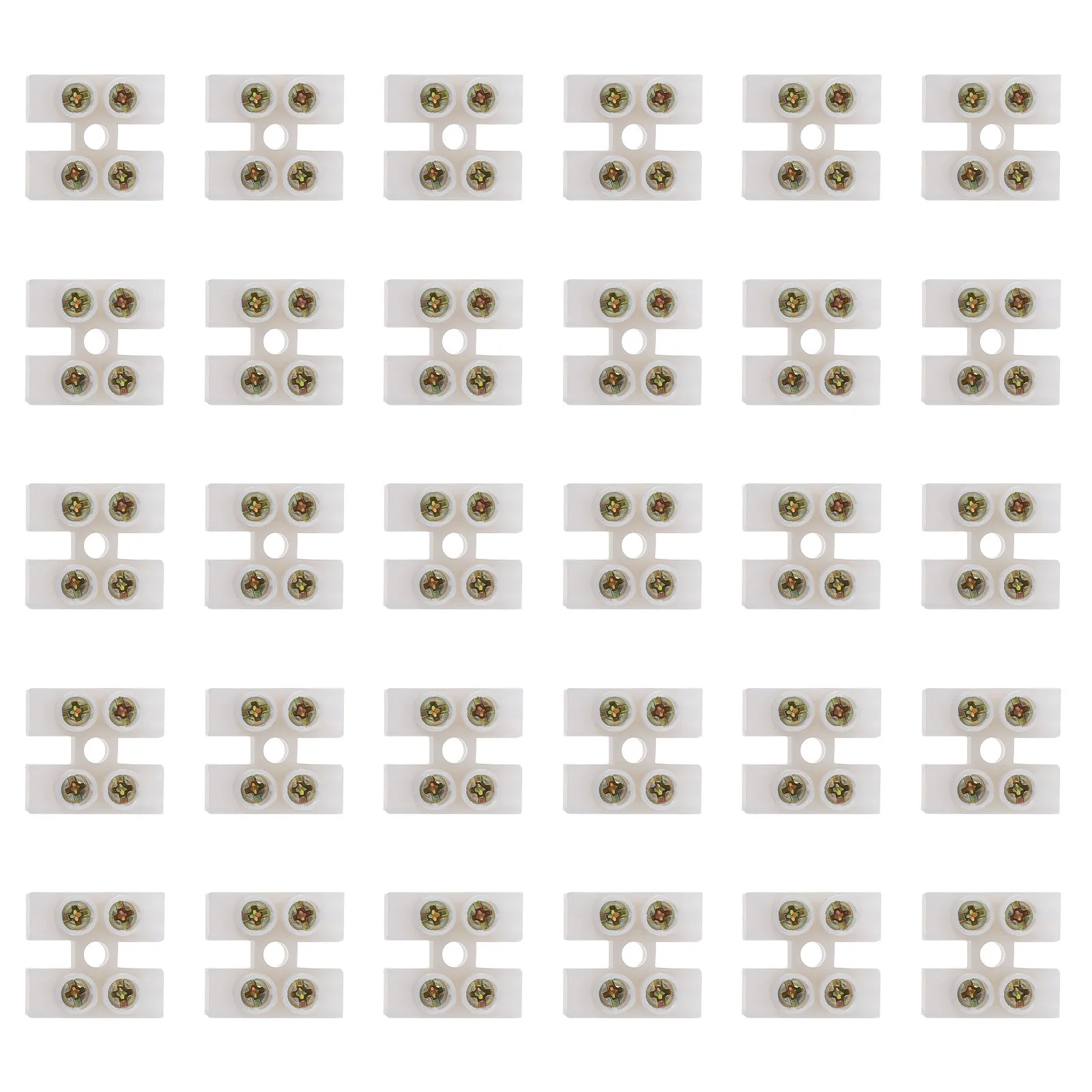 

30Pcs Screw Type Quick Connect Terminal Wire Connectors 10A 2 Position Butt Splice Crimp Connector for Electrical Wiring