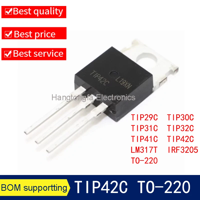 TIP41C TIP42C TIP31C TIP32C Transistor TO-220 TO220 TIP31 TIP32 TIP41 TIP42 TIP29C TIP30C TIP29 TIP30 LM317T LM317 IRF3205