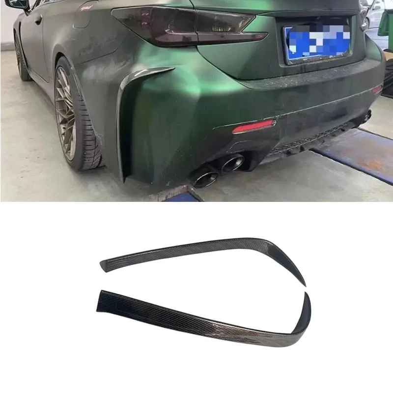 carbon fiber For Lexus RC F Coupe 2015-2018 Rear Bumper Diffuser Spoiler Lip Trunk Wing Body Kit Splitter Cover Trim