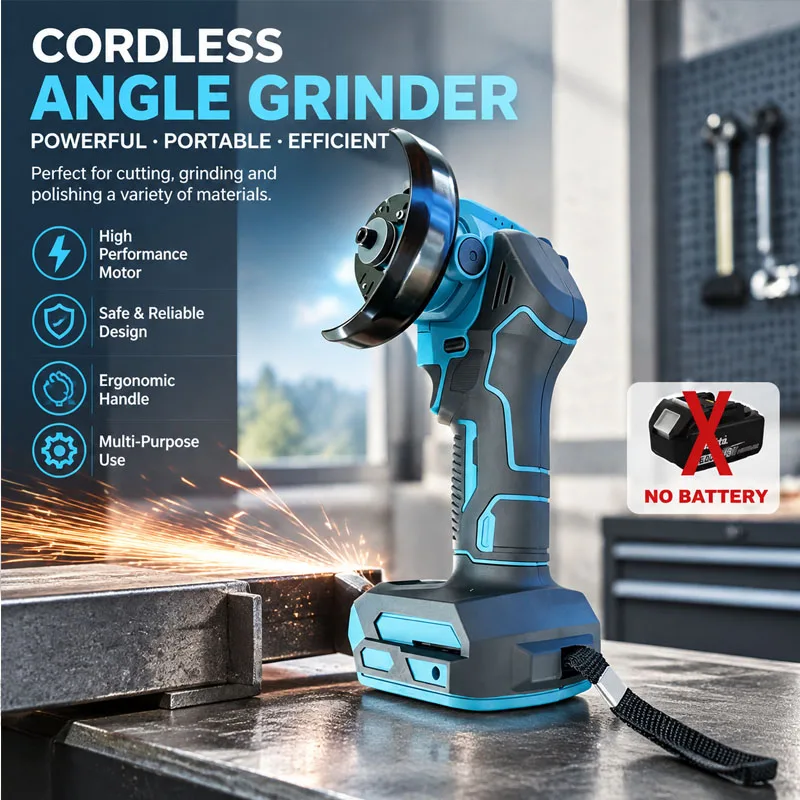 Handheld Multifunctional Angle Grinder Portable Brushless Angle Grinder Household Professional Cutting Polishing, Electric Tools