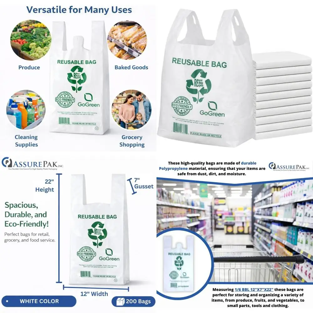 200 Pack White 12X7…