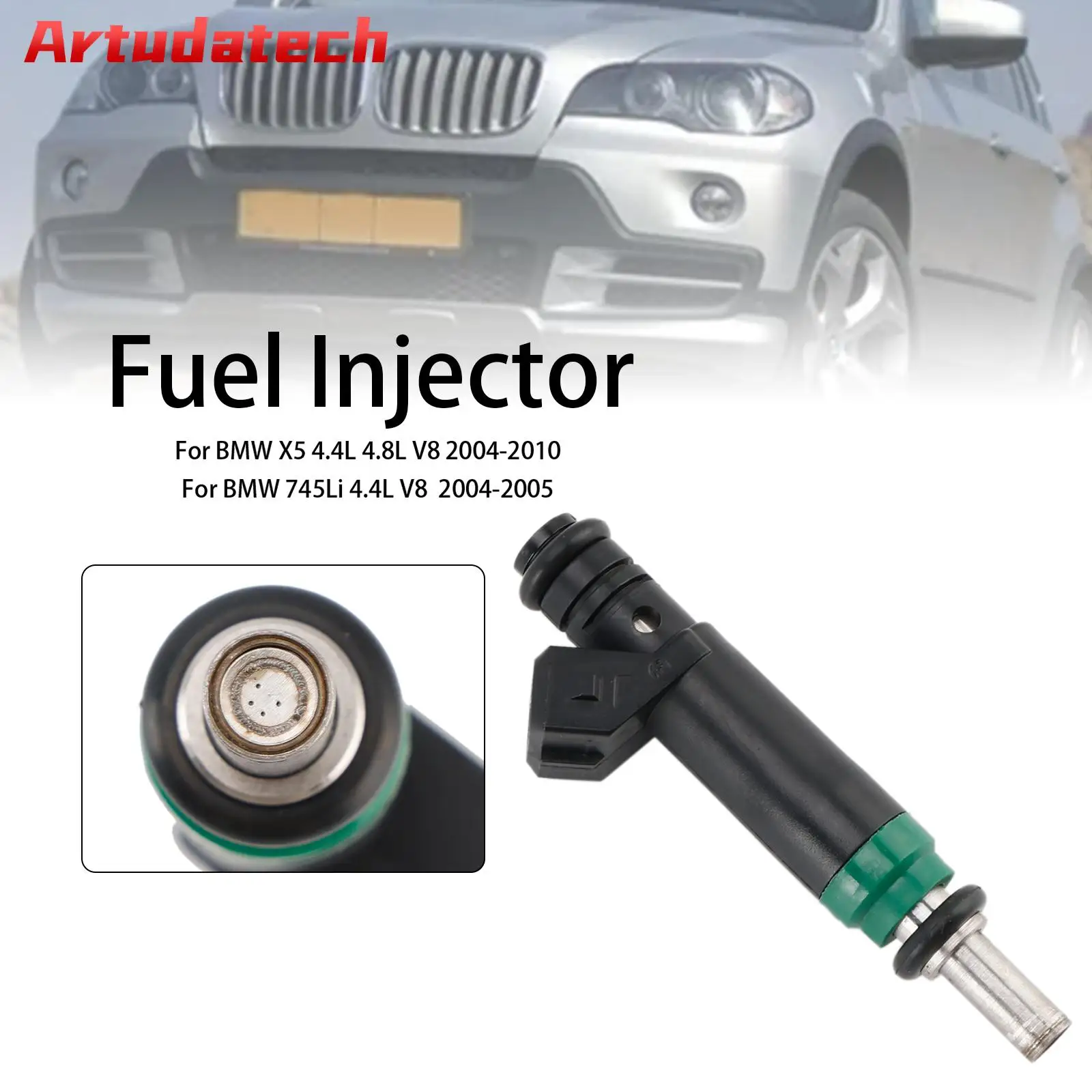 

Artudatech 1PCS Fuel Injector 7525721 Fit for Siemens 04-2010 FIT for BMW X5 745Li/i 645Ci 545i