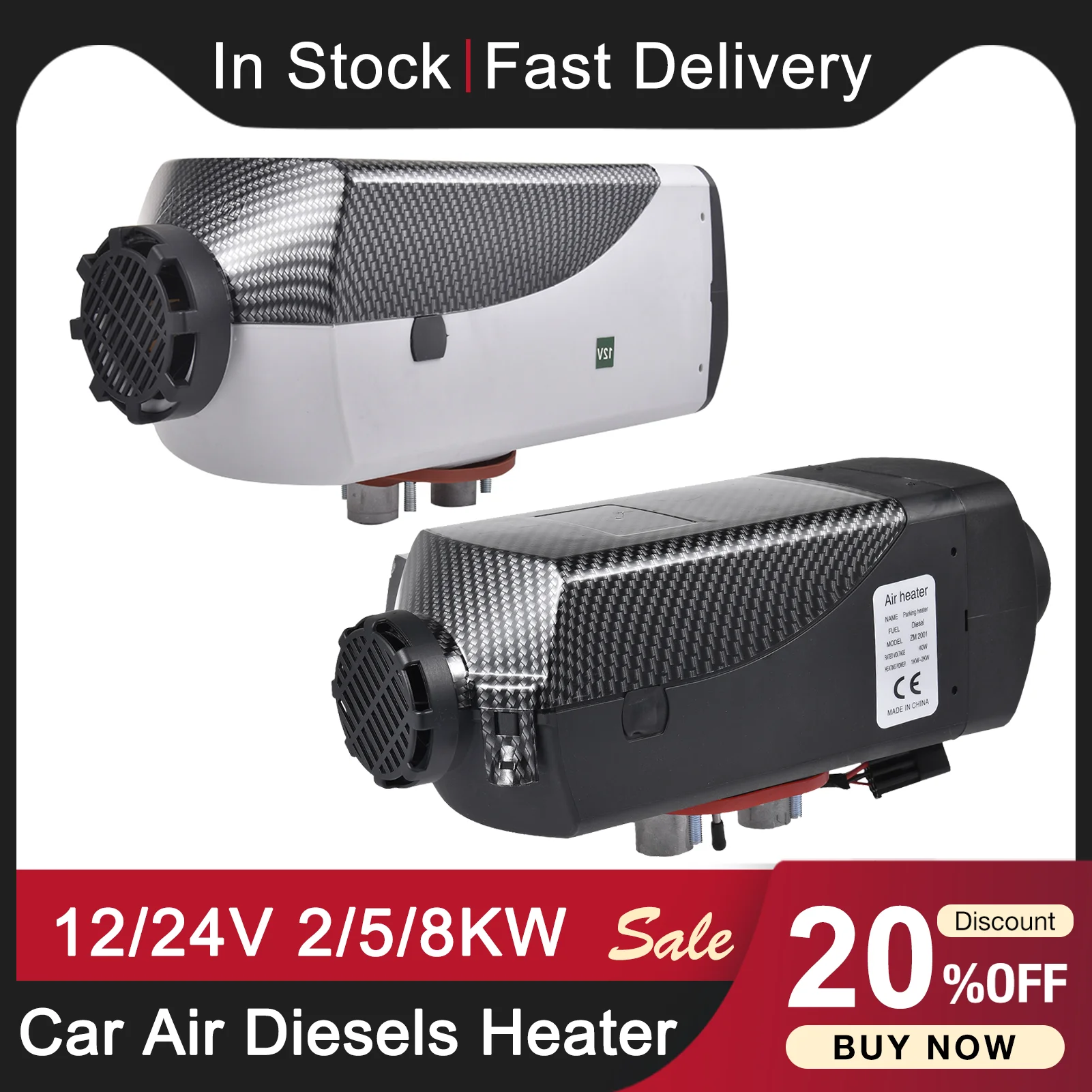 

Auxiliary Heater 12V 24V 5KW 8KW Car Parking Air Diesels Fuel Heater Websato Eberspacher For Trucks Motor-home Boats Camper Van