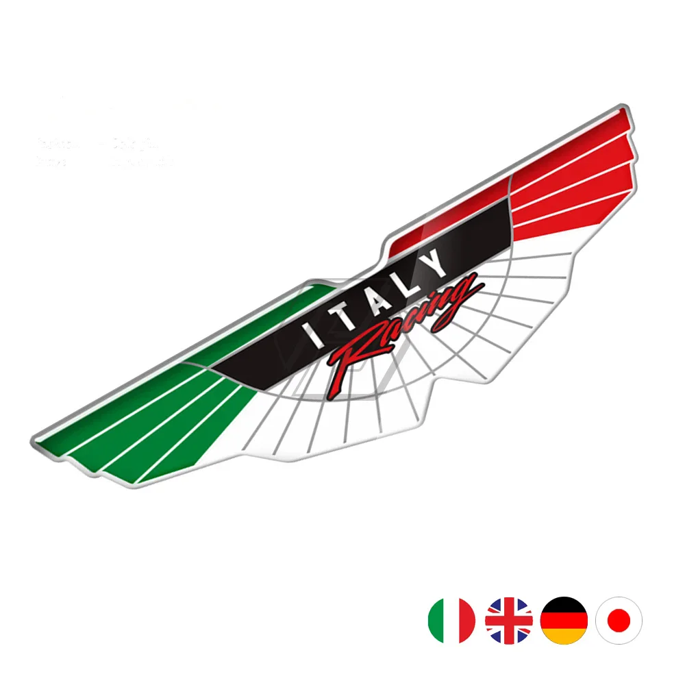 

Universal for Motorcycle Moto Scooter Decals 3D Resin Motorcycle Sticker Italy UK Flag Sticker