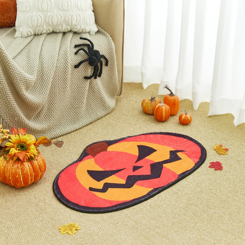 Halloween Bathroom Decor Fall Pumpkin Bathroom Rugs Non Slip Funny Cute Bath Mats for Bathroom Shower Tub