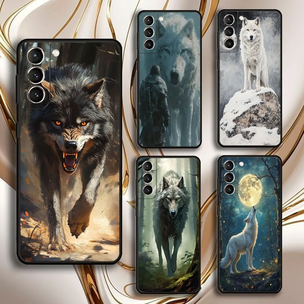 

Beast Dark Wolf Phone Case For Samsung GalaxyA13,21s,22,31,32,52,53,71,72,73,Soft Black Shell