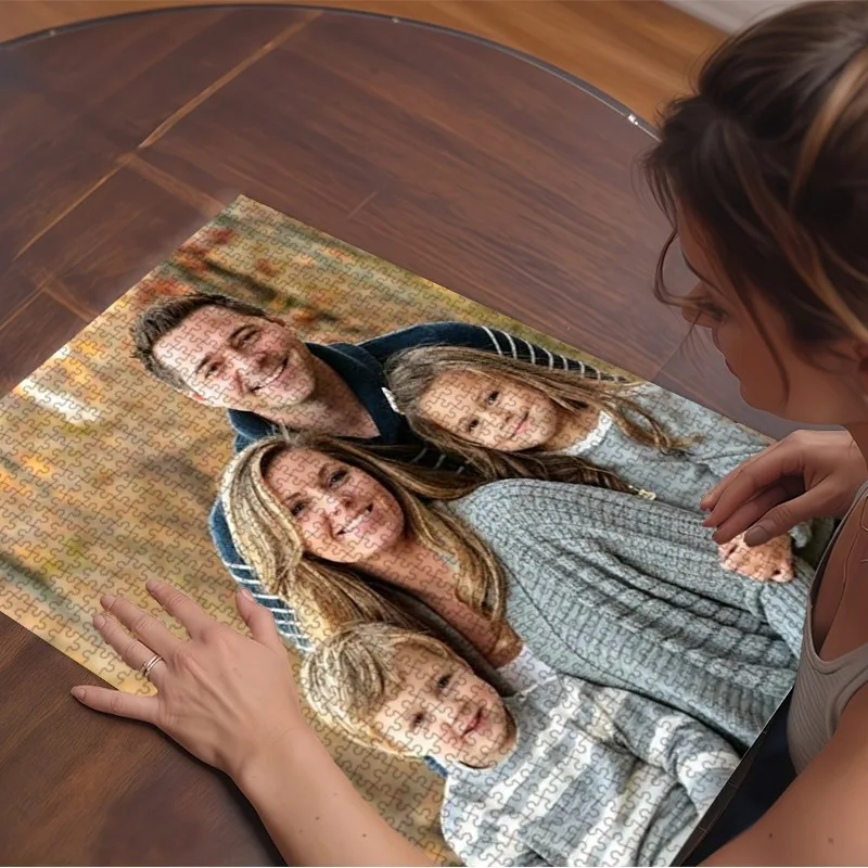 35/300/500/1000pcs Personalized Custom Photo Puzzle Family Photos Customize Jigsaw Puzzle For CouplesCouples Family Christmas