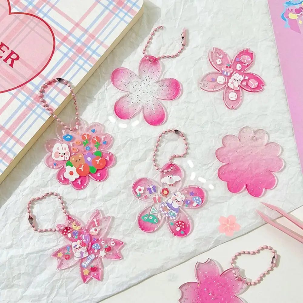 Sakura gradiente de dibujos animados Gooka Set herramienta de pegatinas hechas a mano juego de pegatinas Gooka múltiples materiales divertido DIY juego de tarjetas Goo llavero DIY