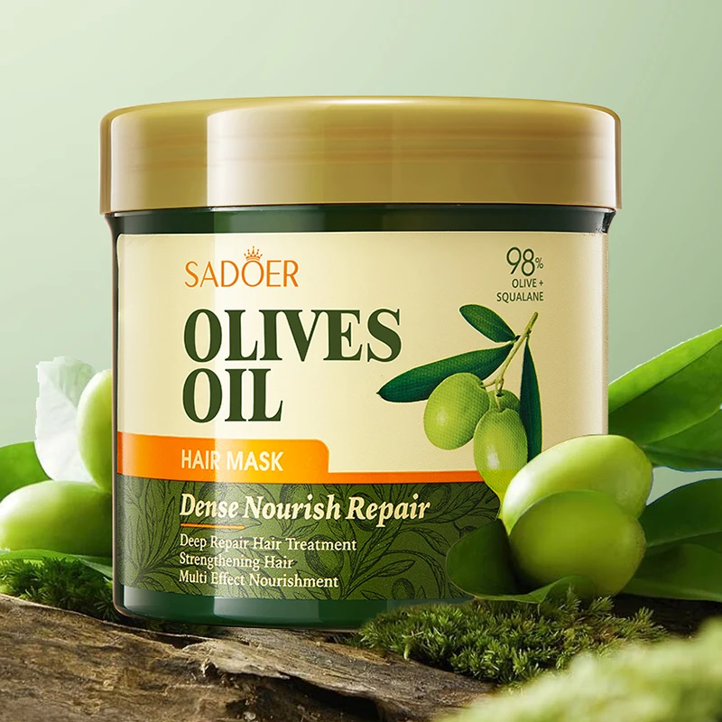 500 مللي SADOER زيت الزيتون إصلاح تليين مغذي ترطيب شامبو عميق بلسم قناع الشعر إصلاح تليين X0O4