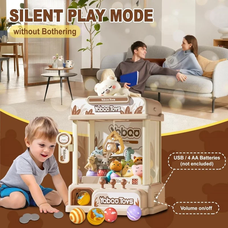 Kinder Vending Klaue Maschine Arcade Spiel Spielzeug Mädchen Mit Sound & Licht Pretend Spielen Indoor Klaue Puppe Puzzle Party Geschenke
