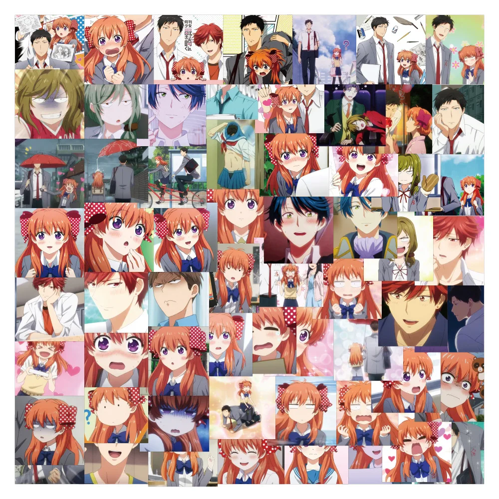 60PCS 월간 잡지 소녀 Nozaki Jun 만화 장식 가방 노트북 자동차 재료 스티커