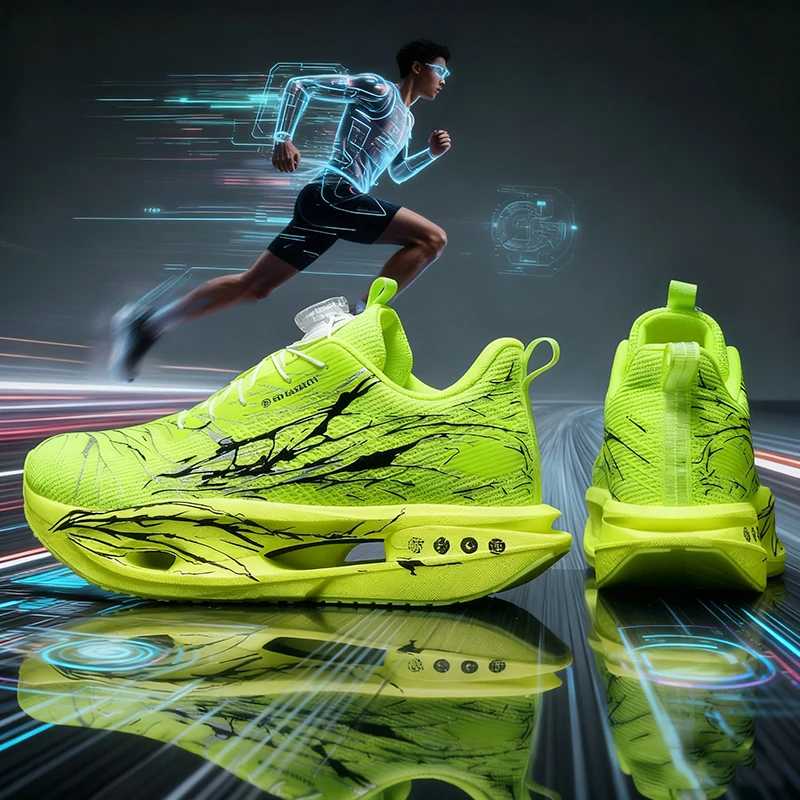 Men Fashion Running Shoes Breathable Sneakers Carbon Plate Lightweight Athletic Training Sports Footwear Marathon Jogging Shoes - view 6
