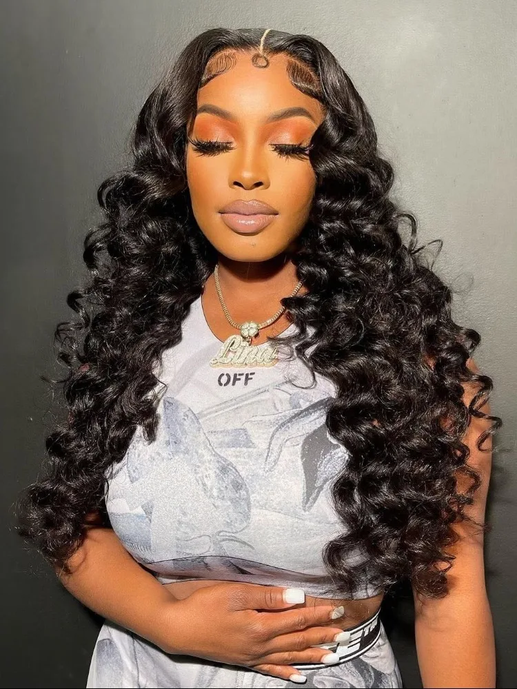 

250 Density Loose Deep Wave Lace Frontal Wig 30 40 Inch 13x6 Hd Glueless Natural Wave Curly Lace Front Human Hair Wigs For Women