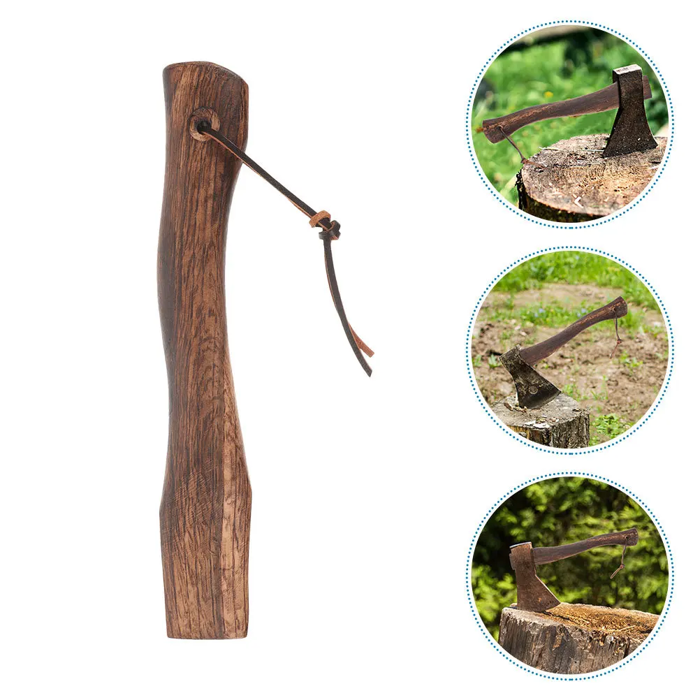 قطعتان من مقبض الخشب البديل لفأس صغير، بناء من الخشب الصلب القوي، مثالي لإصلاح أدوات التخييم والحديقة والحطب الخارجية #2