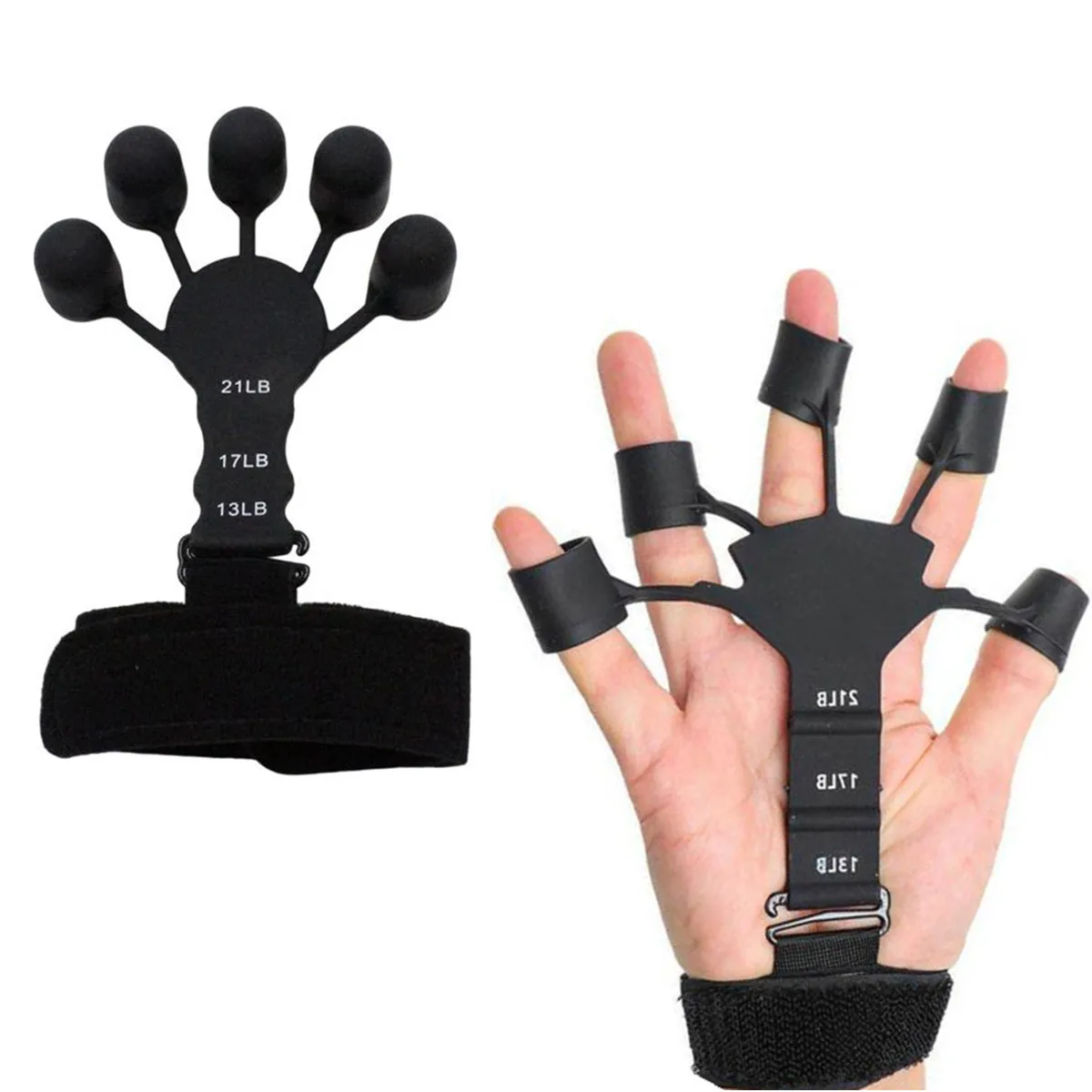 Silicone Gripster Grip Strengthener Finger Stretcher Hand Trainer Gym Fitness Training And Exercise Hand Strengthen