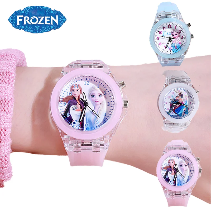 Miniso Disney Anime juguetes Frozen reloj de silicona Elsa Anna Sophia princesa niños reloj regalo de cumpleaños para niños