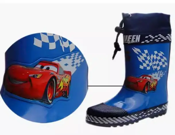 Disney cartoon kids cars Rain Boots Student Rain Boots Children\'s  Fashion  Shoes Non-Slip Short shoes