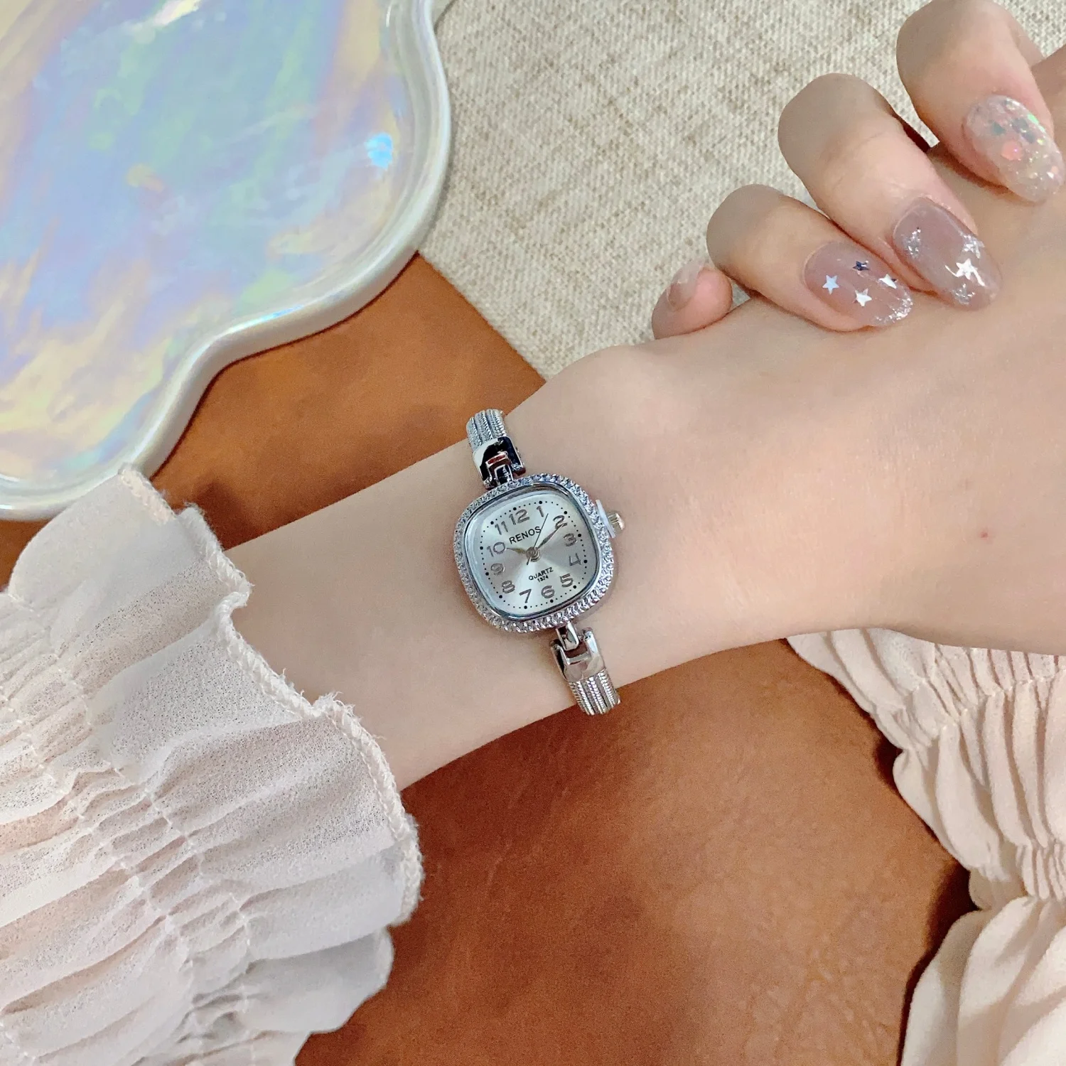 Small Mini Square Dial Women Quartz Watch Vintage Thin Sliver Bracelet Watches Niche Clock Ladies Dress Wristwatch Reloj Mujer