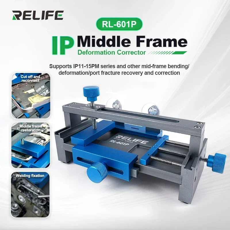 RELIFE RL-601P Multifunctional Center Frame Corrector Port Fracture Recovery Supports Various Phone Models, Repair Tools