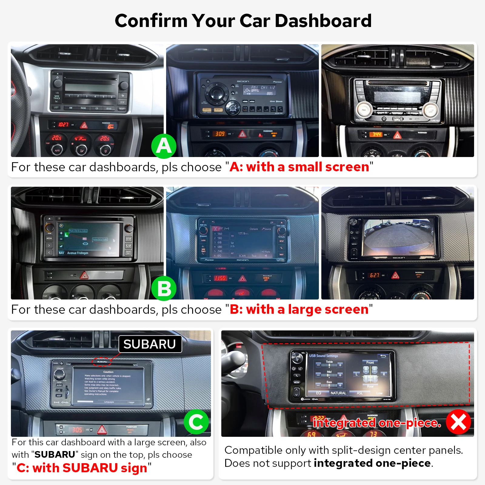 

9.5 Inch 2K QLED 12+256GB Android Car Stereo for Toyota GT86/Subaru BRZ/Scion FRS 2012-2016 LHD CarPlay GPS Navigation System